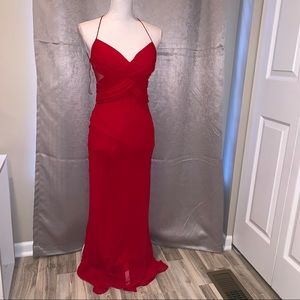 CACHE Red Formal Dress Sz 4 Evening Gown